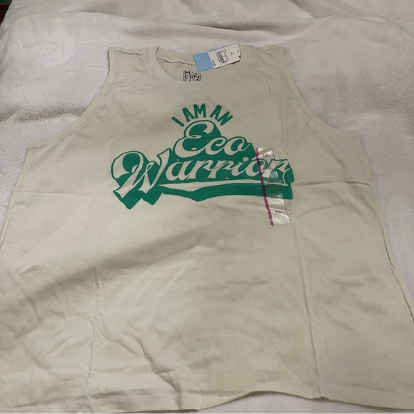 Modern Lux Sleeveless XXL Tank I am an Eco Warrior New With Tag - Picture 2 of 7